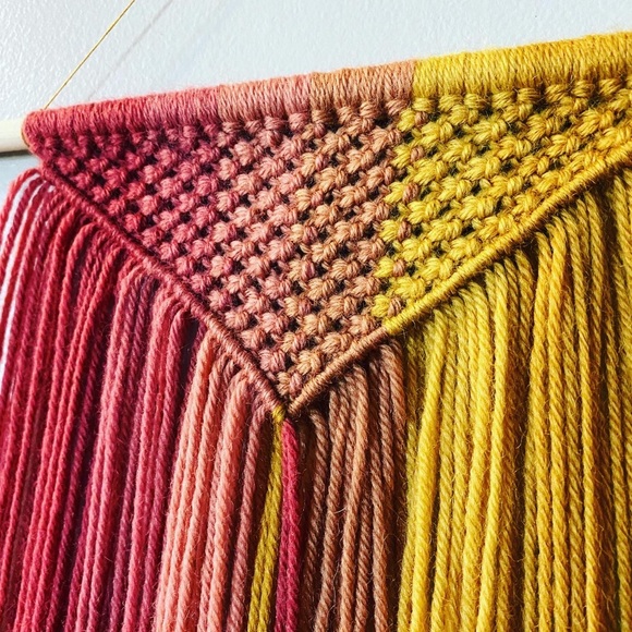 Warm Macrame Wall Hanging - Picture 2 of 3